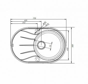 Мойка Granucryl  цвет шоколад одна чаша 770*500 Kitchen G IDDIS K18C771i87. Фото