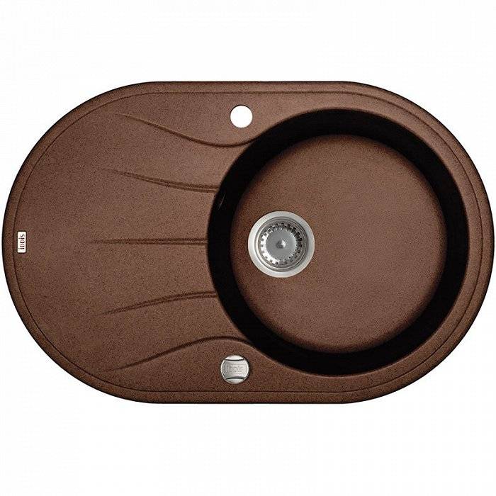 Мойка Granucryl  цвет шоколад одна чаша 770*500 Kitchen G IDDIS K18C771i87. Фото